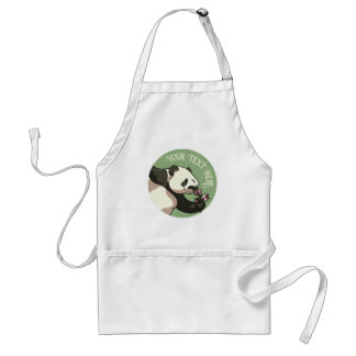 Glimlachende Panda & Kersenbloesem Ontwerp Aangepa Standaard Schort