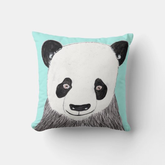 Glimlachende Panda Kussen (Voorkant)