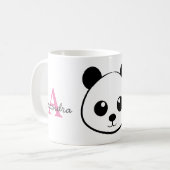 Glimlachende Panda Monogram Koffie Mok – Gepersona (Voorkant links)