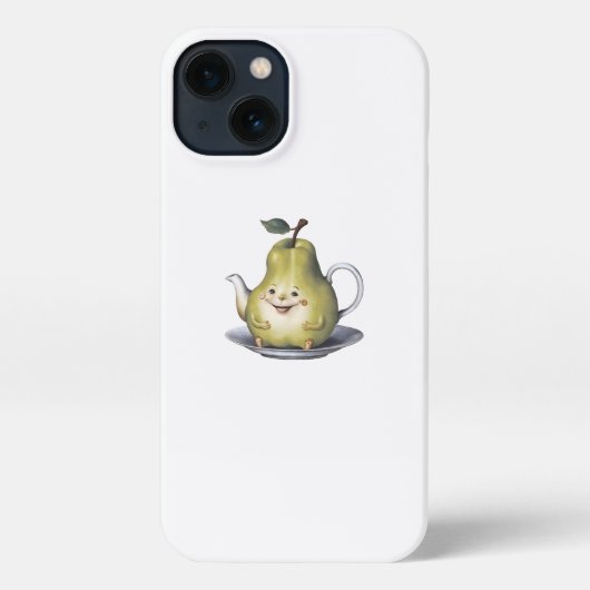 Glimlachende Pear Teapot iPhone Case iPhone Hoesje (Achterkant)