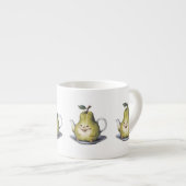 Glimlachende Peertheepot Espresso Kop (Voorkant rechts)