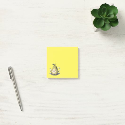 Glimlachende Peertheepot Post-it® Notes (Kantoor)
