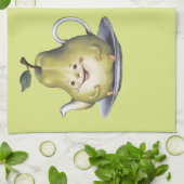 Glimlachende Peertheepot Theedoek (Gevouwen)