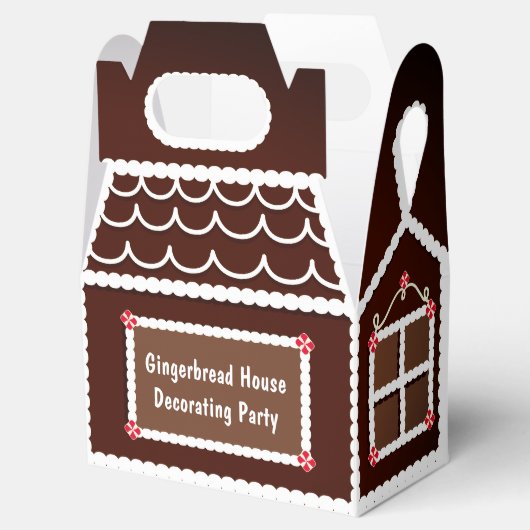 Glimlachende peperkoek Huis chocolade pepermunt Bedankdoosjes (Geopend)