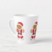 Glimlachende peperkoek Man Kerstmis vakantie Latte Mok (Linkerhoek)