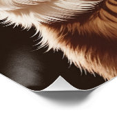 Glimlachende pin-up met kattenportret perfect poster (Hoek)