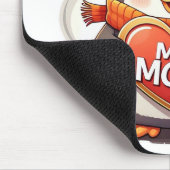 Glimlachende Pinguïn met hartteken MIJN MOEDER Muismat (Hoek)