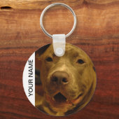 glimlachende Pitbull Sleutelhanger (Voorkant)