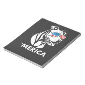 Glimlachende Pitbull Zonnebril 4 juli Merica Notitieblok (Linkerzijde)