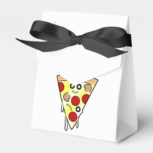 Glimlachende Pizza Slice Goody Box Bedankdoosjes (Voorkant Zijde)