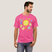 Glimlachende planeten Schattigee zonnestelsels Rui T-shirt (Voorkant volledig)