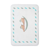 Glimlachende Pluche Voeten Badmat met Decoratieve  (Voorkant Verticaal)