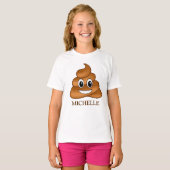 Glimlachende poep emoji t-shirt (Voorkant volledig)