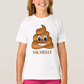 Glimlachende poep emoji t-shirt (Voorkant)