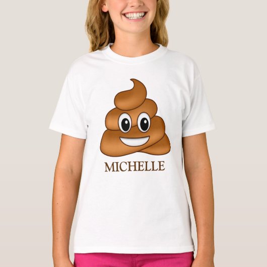 Glimlachende poep emoji t-shirt (Voorkant)