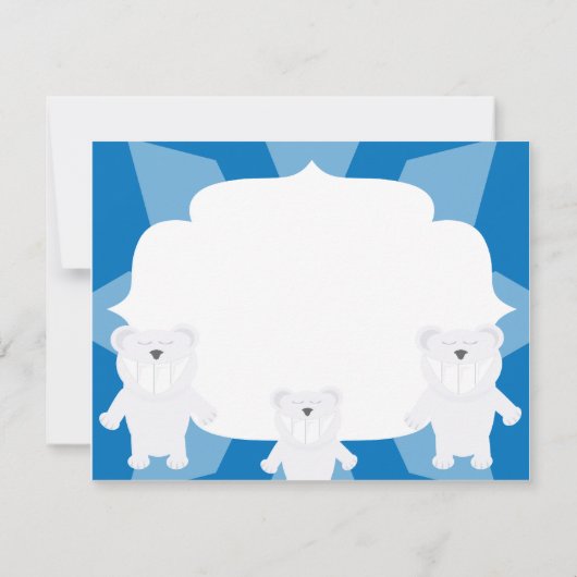 Glimlachende Polar Beren Leuke Schattigee Cartoon (Achterkant)