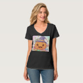 Glimlachende pompoen in Wizard Pet T-shirt (Voorkant volledig)