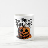 Glimlachende pompoen met Fall Leaves Design Koffiemok (Center)