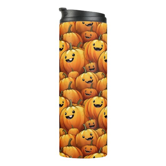 Glimlachende pompoentumbler thermosbeker (Geroteerd rechts)