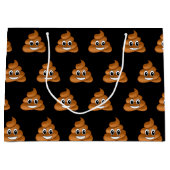 Glimlachende Poop Emoji geschenktas Groot Cadeauzakje (Voorkant)