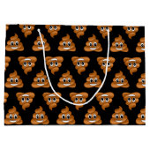 Glimlachende Poop Emoji geschenktas Large Cadeautasje (Achterkant)
