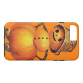 Glimlachende Pumpkin Snowman Sinaasappel Case-Mate iPhone Case (Achterkant (Horizontaal))