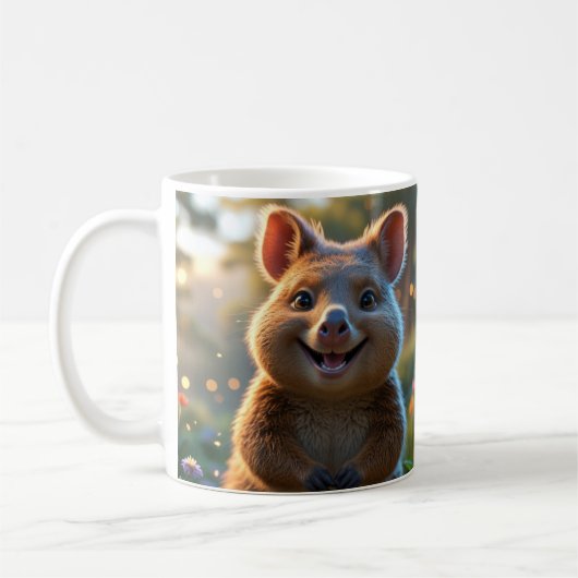 Glimlachende Quokka Coffee Mok – Schattige cadeau (Links)