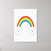 Glimlachende regenboog canvas afdruk (Voorkant)