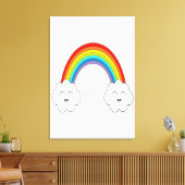 Glimlachende regenboog canvas afdruk (Insitu (Woonkamer))