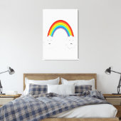 Glimlachende regenboog canvas afdruk (Insitu (Slaapkamer))