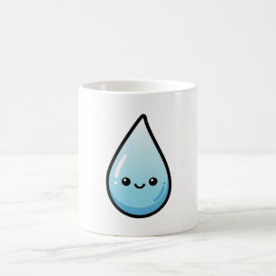 Glimlachende Regendruppel – Schattige Kawaii Illus Koffiemok