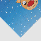 Glimlachende rendier sneeuwval gepersonaliseerd bl tissuepapier (Detail)