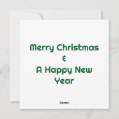 Glimlachende rendieren met kerstmuts en zuurstok feestdagenkaart (Achterkant)