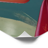 Glimlachende roodharige pin-up en papegaai perfect poster (Hoek)