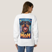 Glimlachende Rottweiler-hond Moeder Trui (Achterkant volledig)