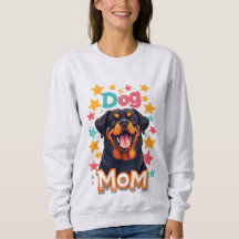Glimlachende Rottweiler-hondmoeder
