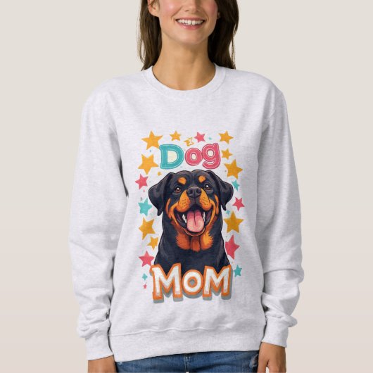 Glimlachende Rottweiler-hondmoeder Trui (Voorkant)