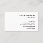 Glimlachende roze luiaard die een cabriolet rijden visitekaartje (Achterkant)