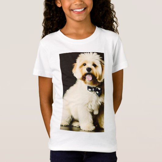 Glimlachende ruige puppy t-shirt (Voorkant)