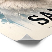Glimlachende Samoyed Arctische Hond Liefhebber Cad Poster (Hoek)