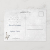 Glimlachende  Santa in Haard met Cadeaus Briefkaart (Achterkant)