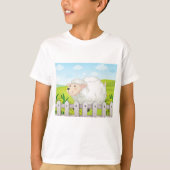 Glimlachende schapen in zonnig platteland t-shirt (Voorkant)