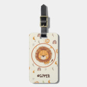 Glimlachende Schattigee grillige leeuw Bagagelabel (Voorkant verticaal)