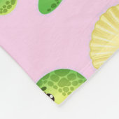 Glimlachende schildpadden en schelpen fleece deken (Hoek)