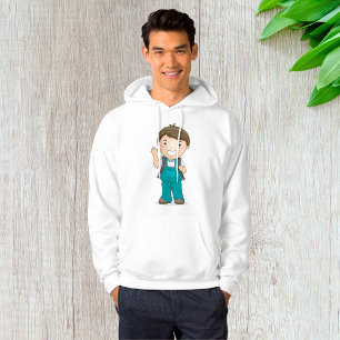 Glimlachende schooljongen met rugzak hoodie