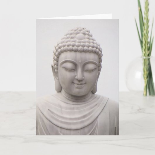 Glimlachende sereen Boeddha Inspirerende Liefde Vr Kaart (Voorkant)