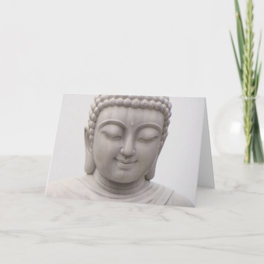 Glimlachende sereen Boeddha Inspirerende Liefde Vr Kaart (Voorkant)