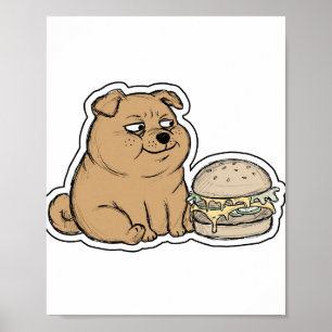 Glimlachende Shiba Poster