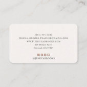 Glimlachende Shooting Star Preschool Teacher Visitekaartje (Achterkant)