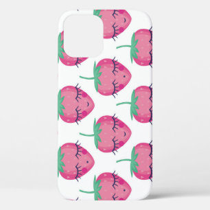 Glimlachende slapende aardbeien, schattig patroon. Case-Mate iPhone case